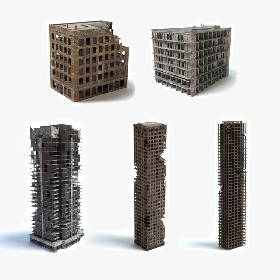 Damaged Buildings Set